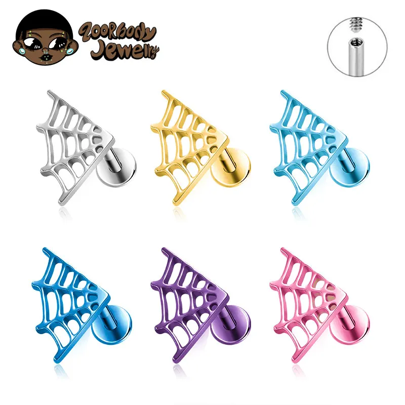Zoor Body Jewelry - ASTM F136 Titanium Big Spider Web
