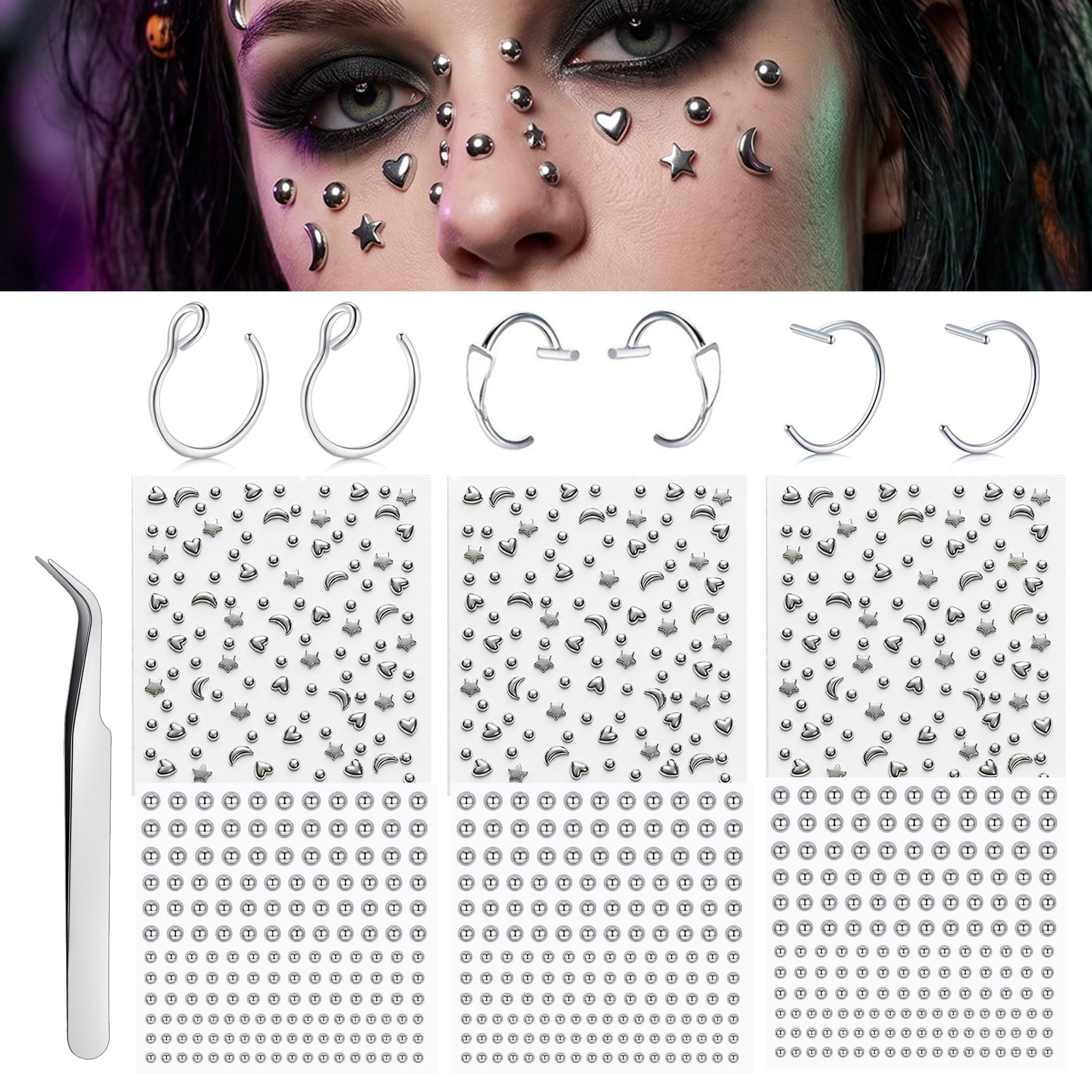 Body Jewelry And Piercing - Fake Piercings Balls Stick on Nose
