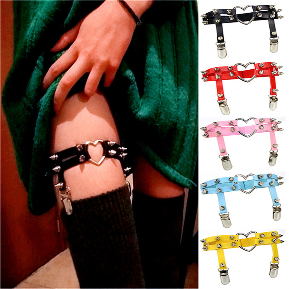 Body Jewelry Chain - 1Pcs Women Punk Goth Heart PU