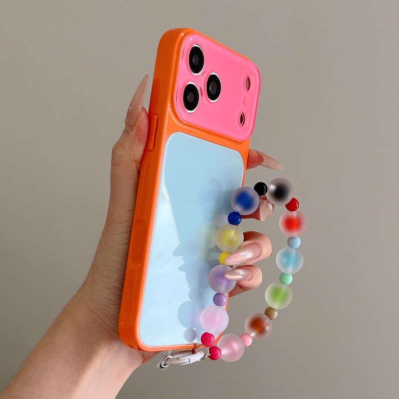 Body Jewelry Back - Luxury Dopamine Color-Block Chain Phone Case