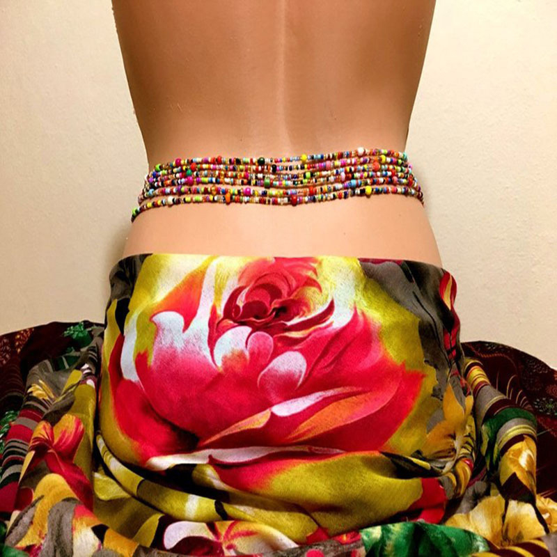 Body Jewelry Chain - Women Layered Beaded Belly Chain Boho