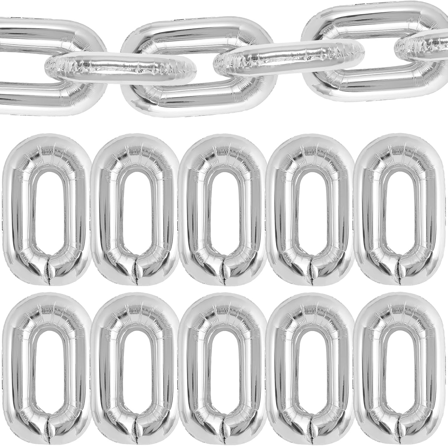 Body Jewelry Back - 10Pcs Silver Gold Chain Balloons 32/16INCH