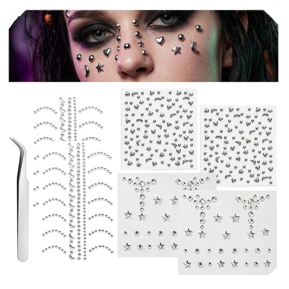 Fake Piercings Balls Stick on  - Body Jewelry Eyebrow review and price