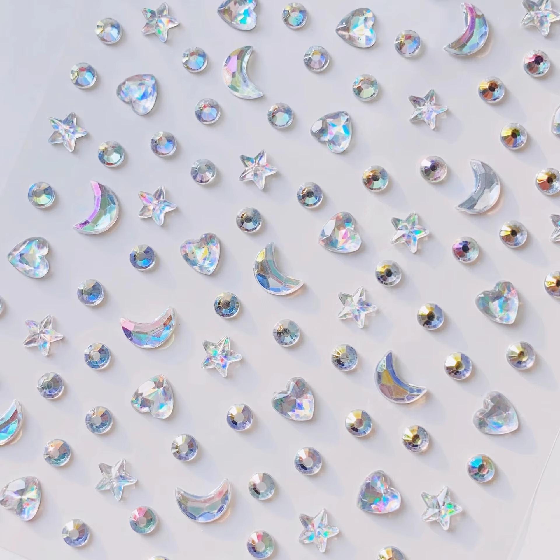 1/2pcs 3D Star Moon Heart Rhin - Body Jewelry Eyebrow review and price