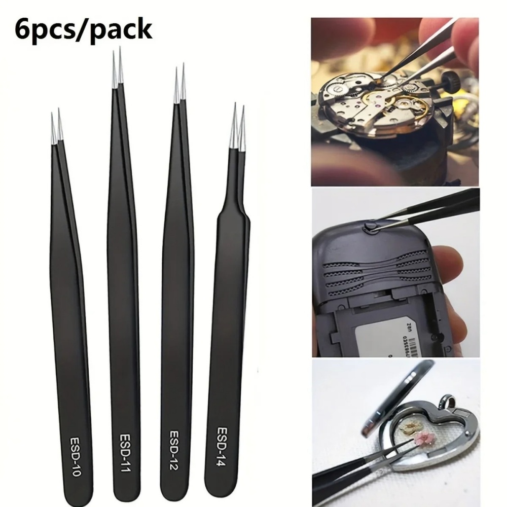 6pcs Stainless Steel Anti-stat - Body Jewelry Tool review and price