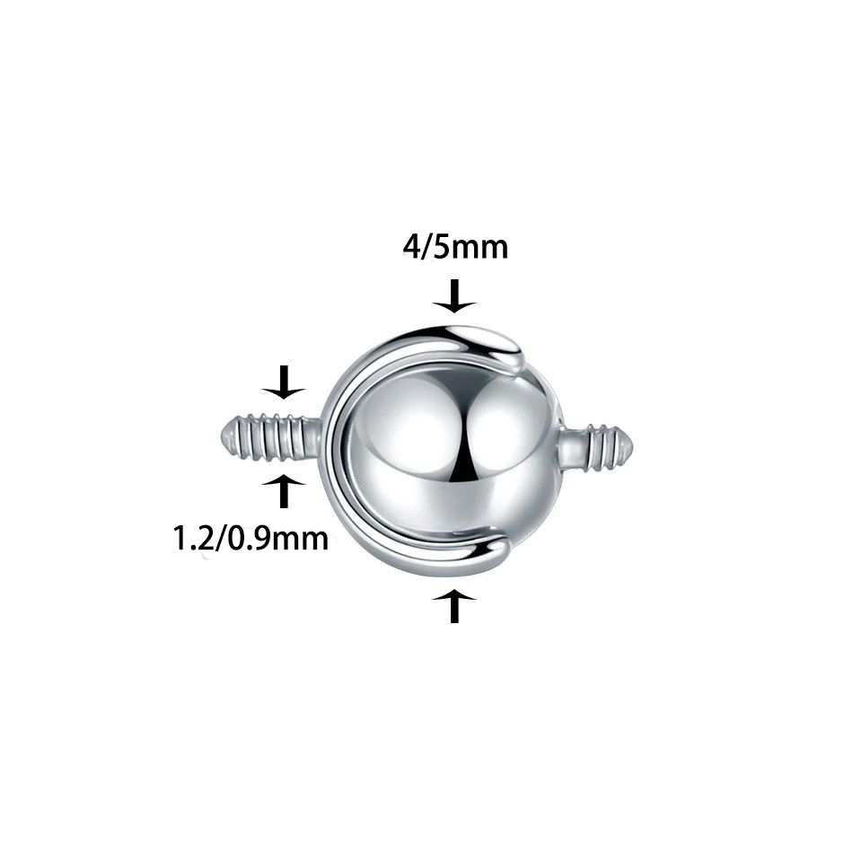 1Pc 16G/14G 4/5mm Industrial B - Body Jewelry Replacement Ball review and price