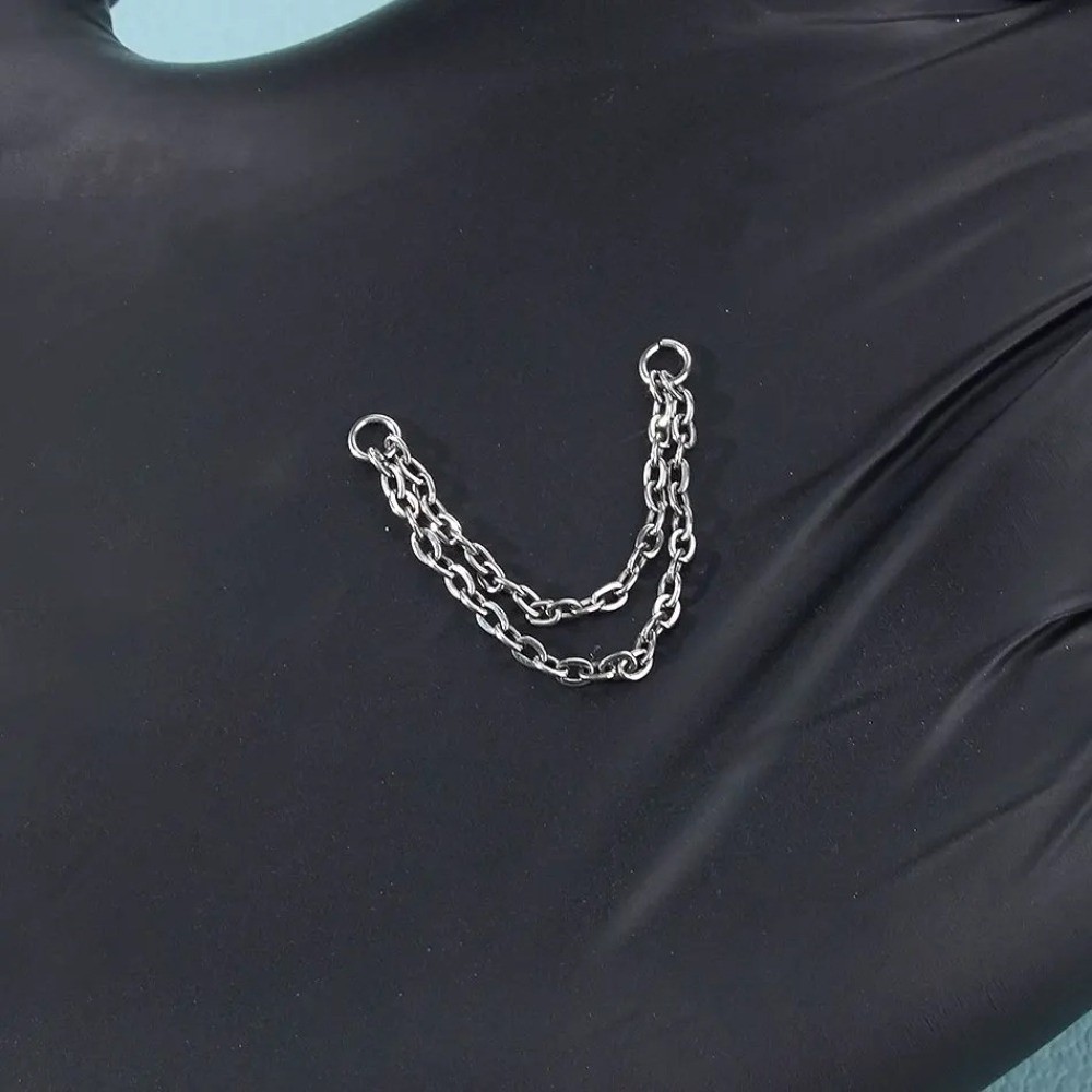 Titanium Nose Chain Three Laye - Body Jewelry And Piercing review and price