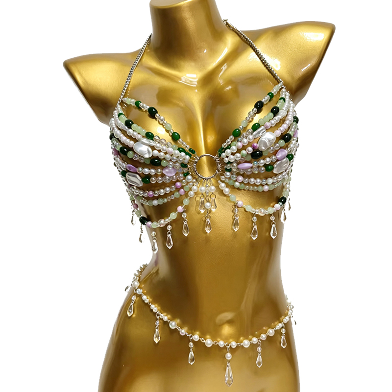 Handmade Music Festival Costum - Body Jewelry Bra review and price