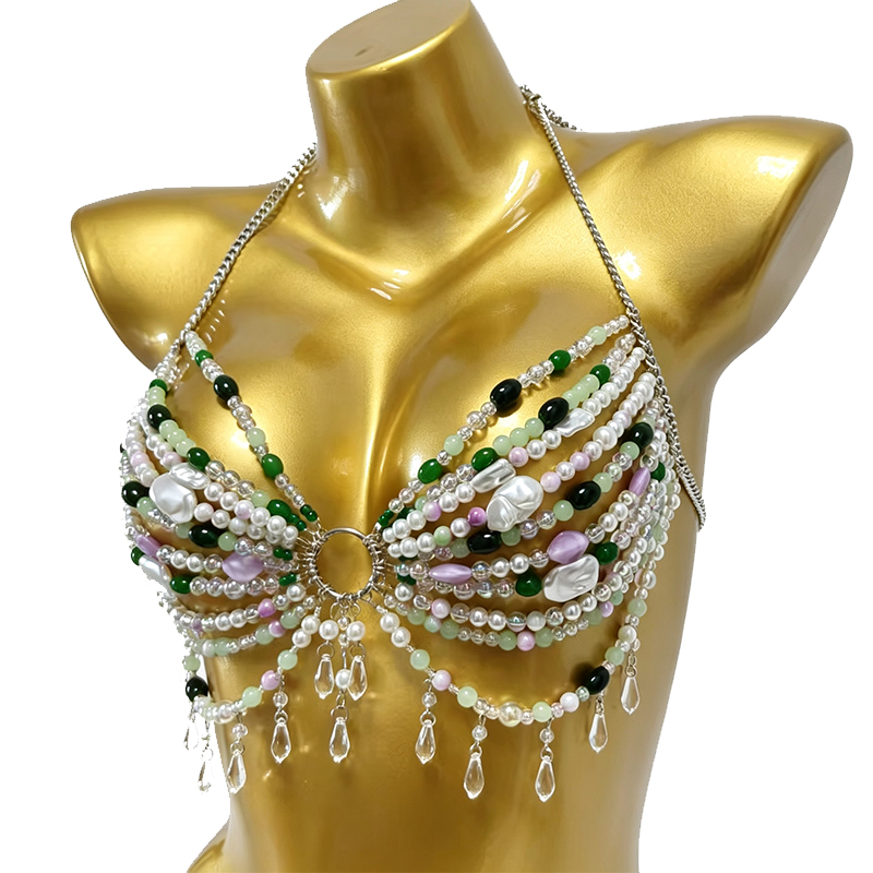 Handmade Music Festival Costum - Body Jewelry Bra review and price
