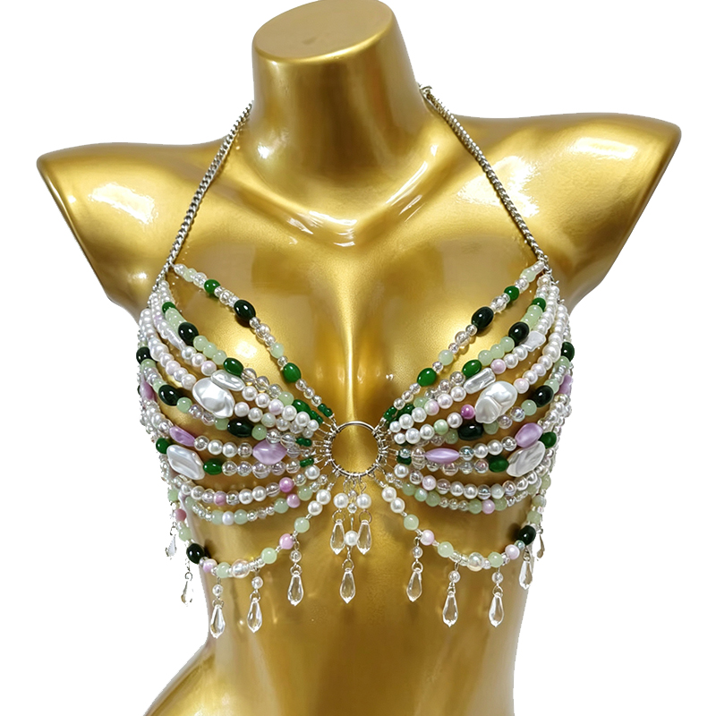 Handmade Music Festival Costum - Body Jewelry Bra review and price