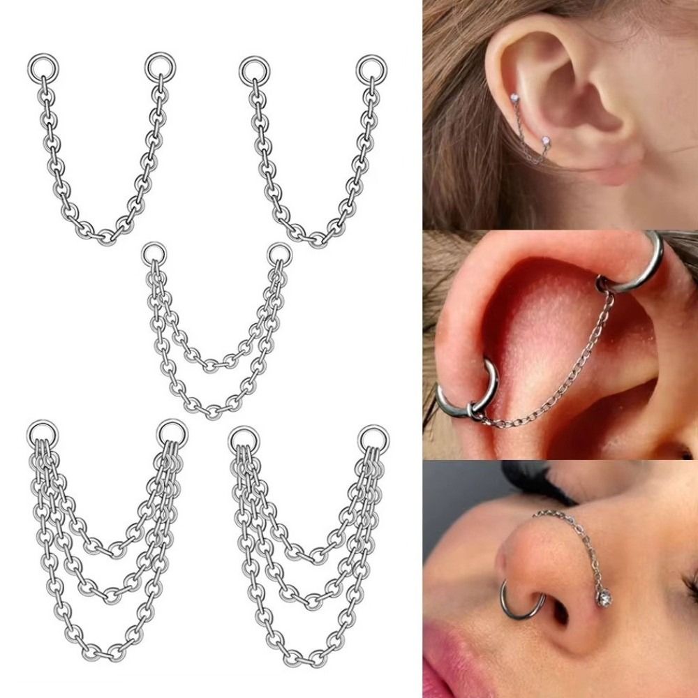 Fashion Titanium Nose Chain Do - Body Jewelry And Piercing review and price