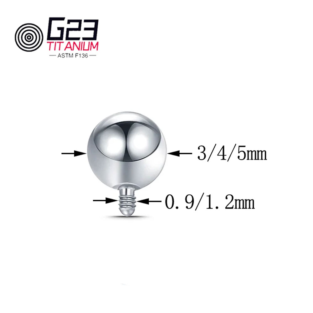 Wholesale 10/50pcs Titanium 14 - Body Jewelry Replacement Ball review and price