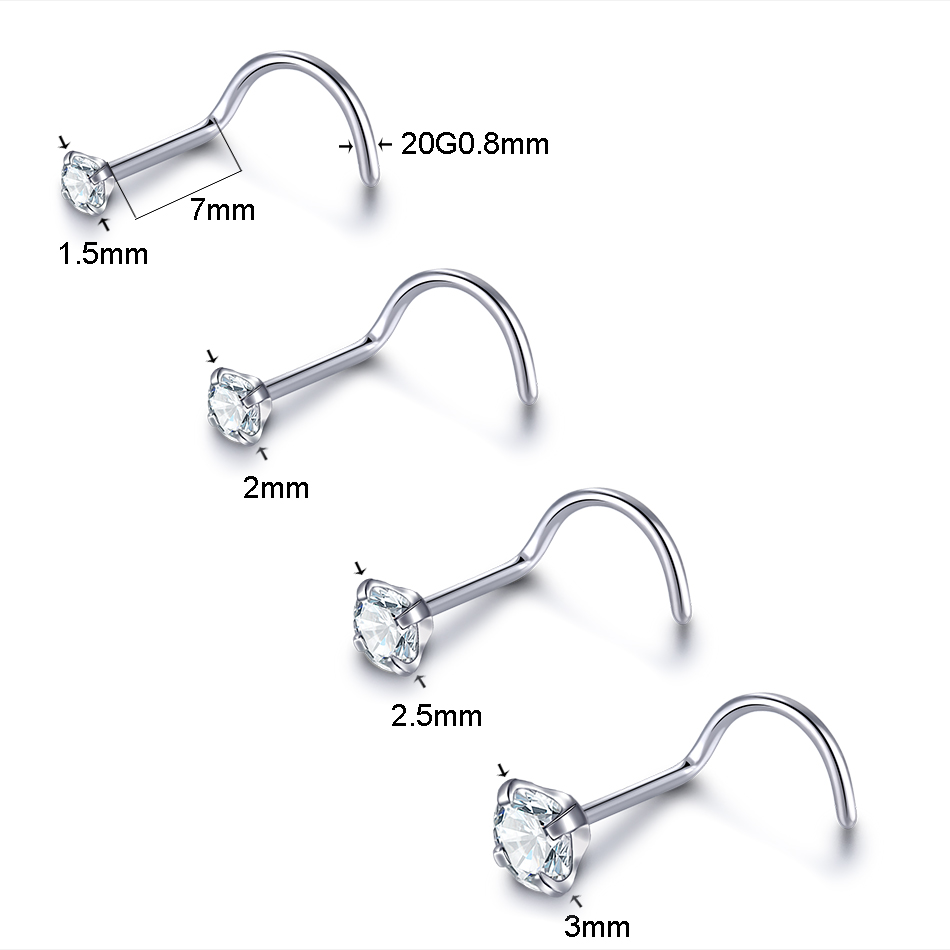 Implant Titanium Nose Stud Rin - Body Jewelry Implants review and price