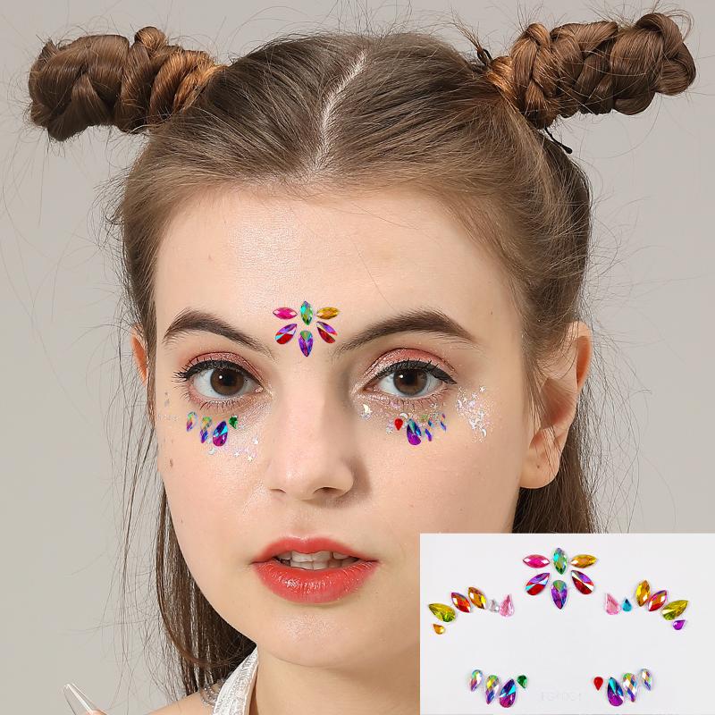 Rave Makeup 3D Face Rhinestone - Body Jewelry Eyebrow review and price
