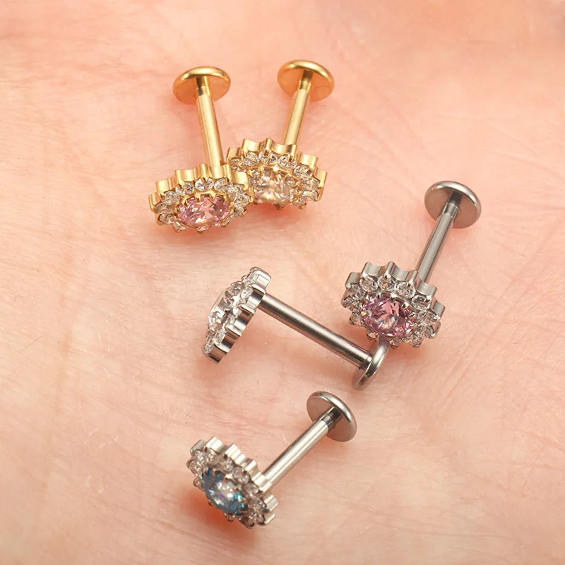ZOOR F136 Titanium Pave Flower - Zoor Body Jewelry review and price
