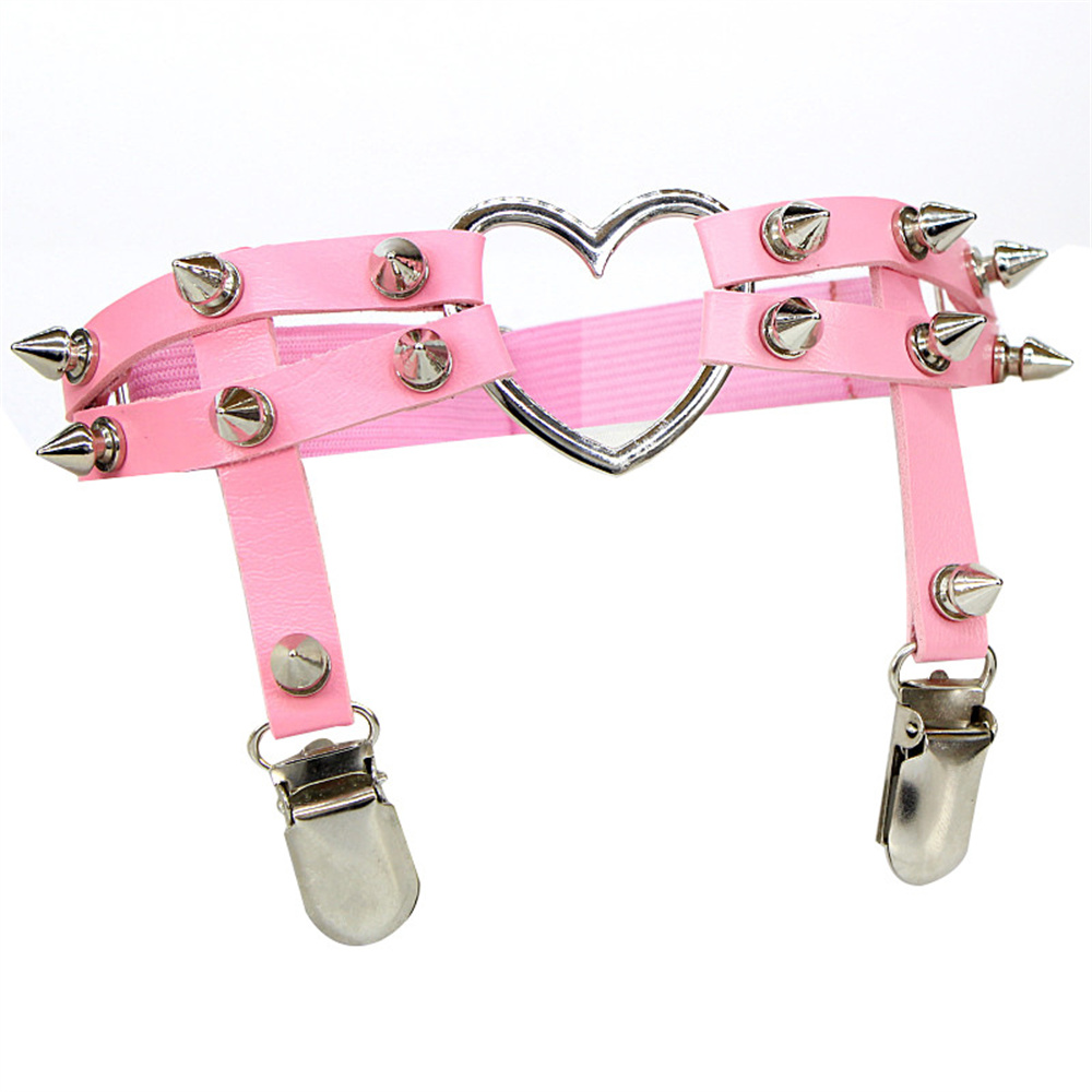 1Pcs Women Punk Goth Heart PU  - Body Jewelry Chain review and price