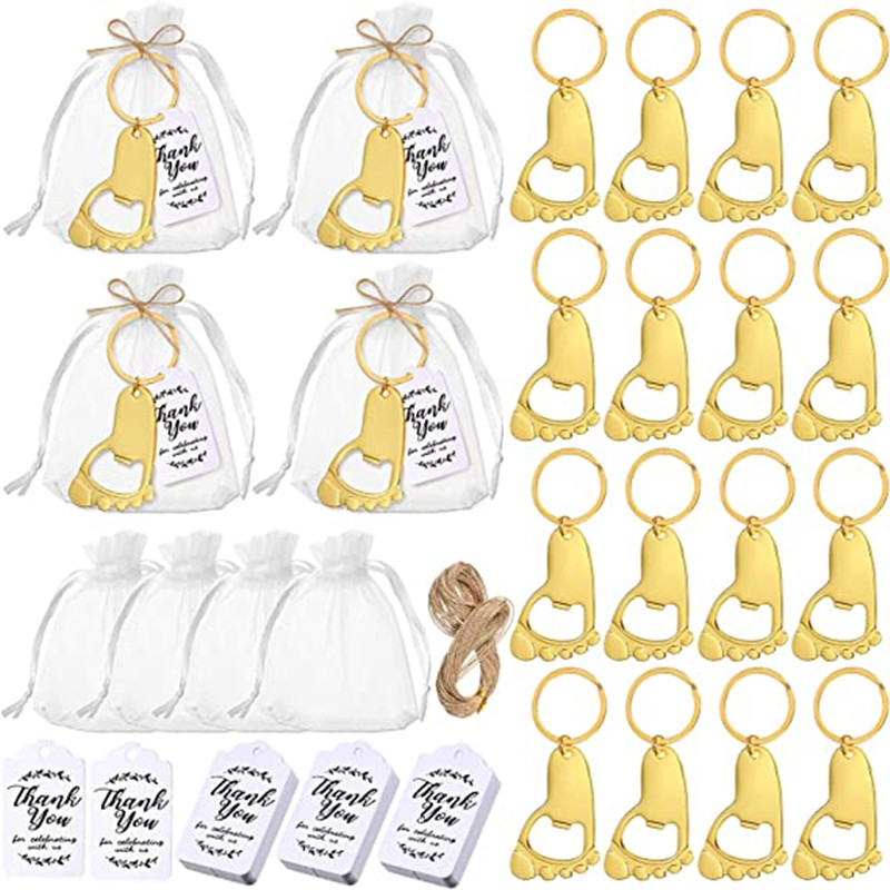 50-Piece Baby Footprint Key Ch - Body Jewelry Back review and price