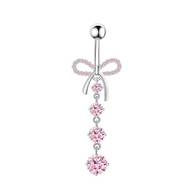 1PCS Pink Crown Belly Button R - Body Jewelry And Piercing review and price