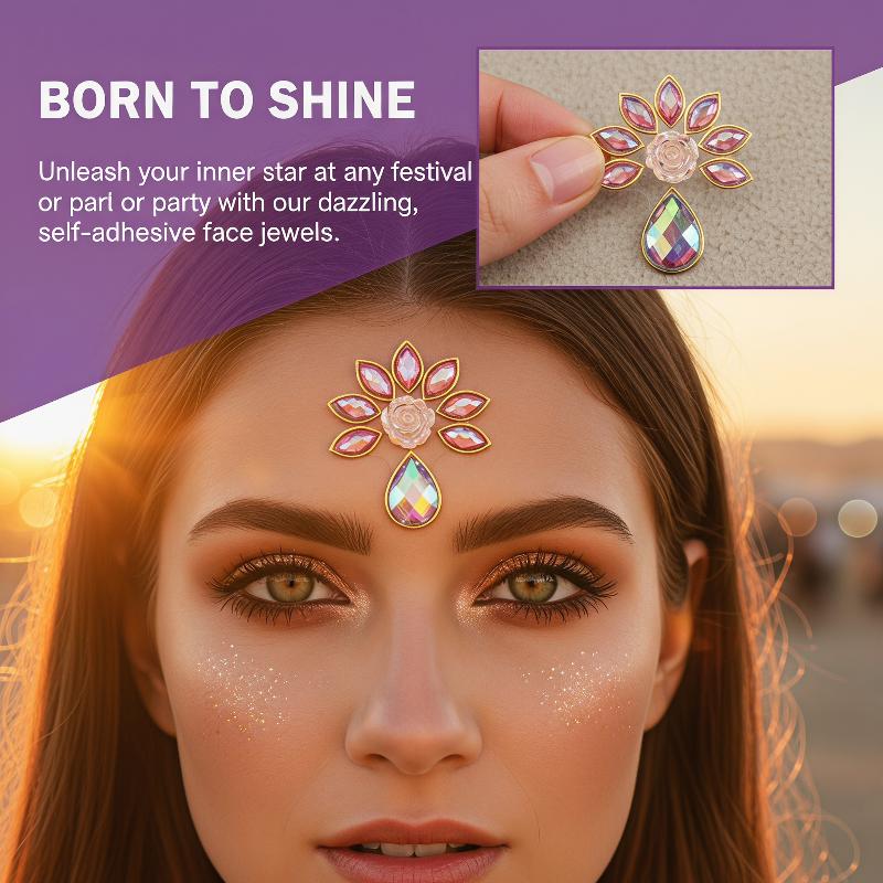 Face Jewel Stickers Iridescent - Body Jewelry Eyebrow review and price