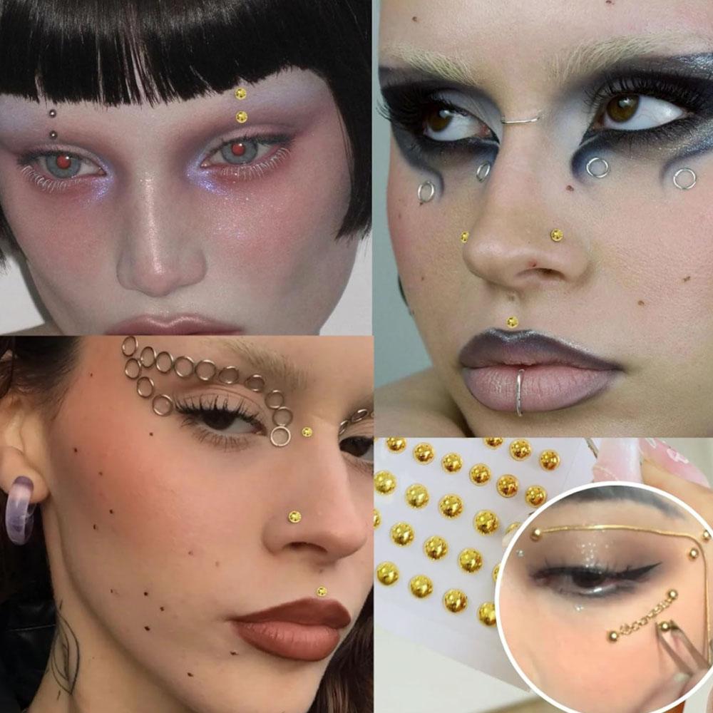 661Pcs Set Face Fake Piercings - Body Jewelry And Piercing review and price
