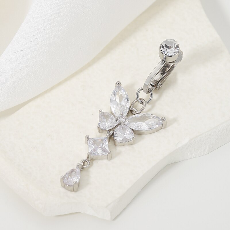 Clip On Belly Button Ring Butt - Body Jewelry And Piercing review and price