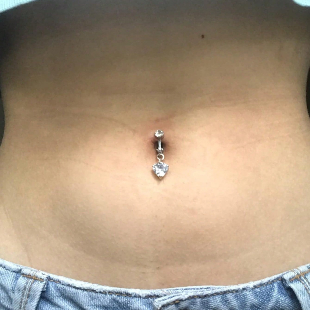 Gold Fake Belly Piercing Cubic - Body Jewelry And Piercing review and price