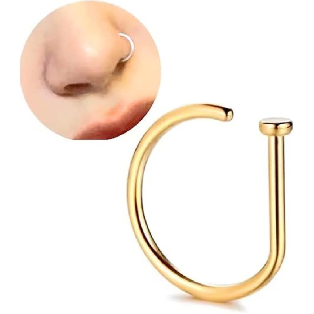 4 Pack Non Piercing D-Shaped N - Body Jewelry And Piercing review and price