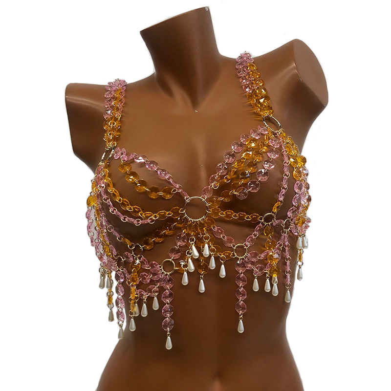 2026 New Arrival Y2K Festival  - Body Jewelry Bra review and price