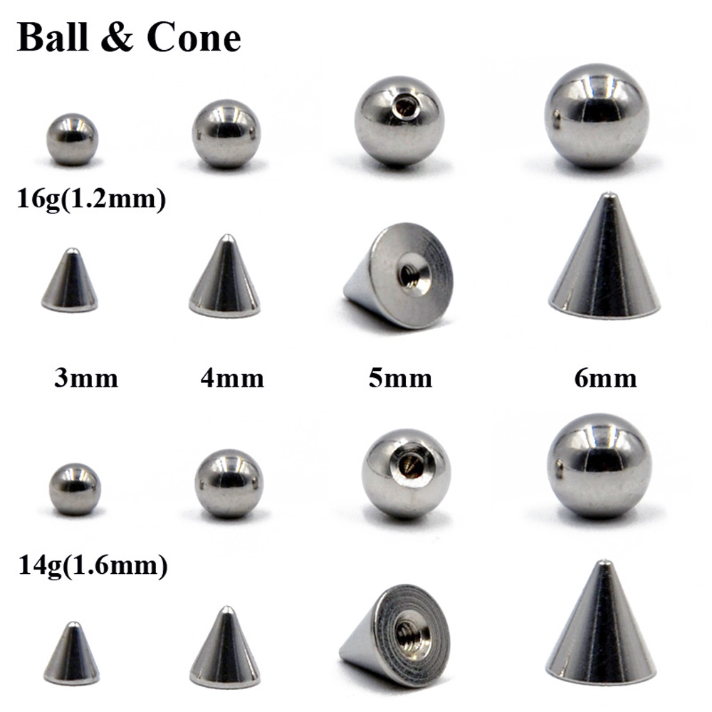 100pcs/lot Steel 14G 16G Nose  - Body Jewelry Replacement Ball review and price