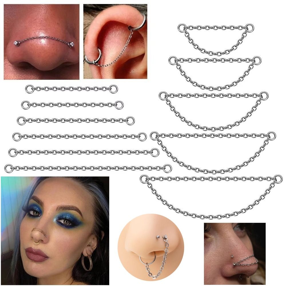 Fashion Titanium Nose Chain Do - Body Jewelry And Piercing review and price