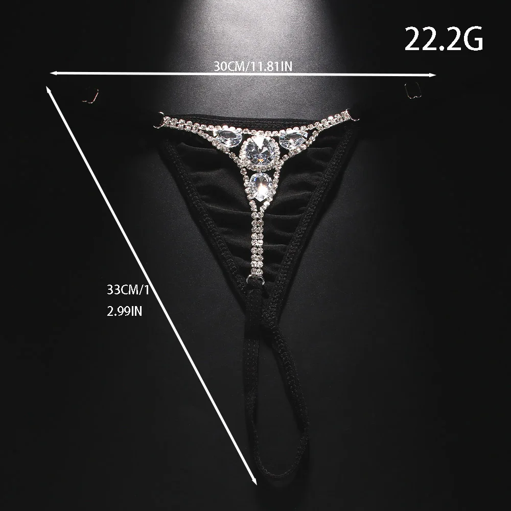 Sexy Round Rhinestone Thong Ad - Body Jewelry Chain review and price