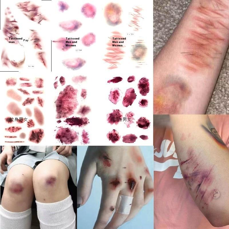 4 Sheets Halloween Wound Bruis - Body Jewelry Eyebrow review and price
