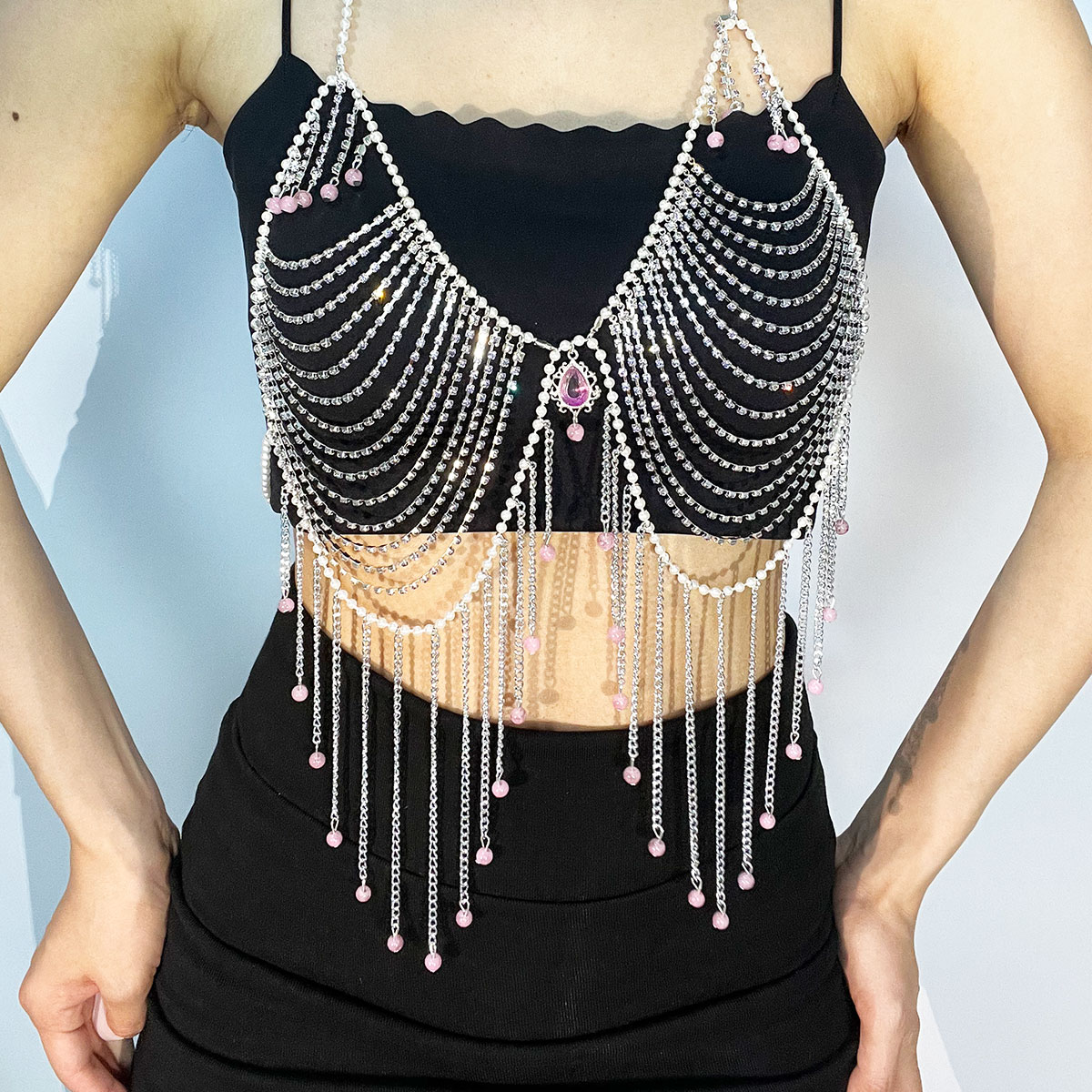 Stylish Rhinestone Bra Jewelry - Body Jewelry Bra review and price