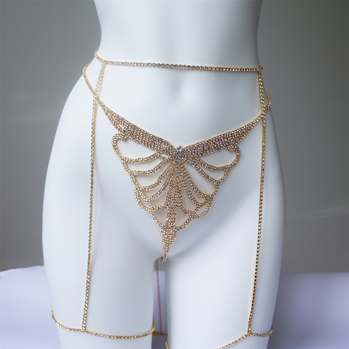 Multi layer rhinestone sparkli - Body Jewelry Chain review and price