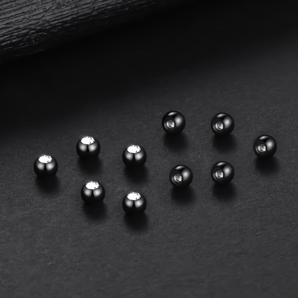 10PC Stainless Steel Screw Bal - Body Jewelry Replacement Ball review and price