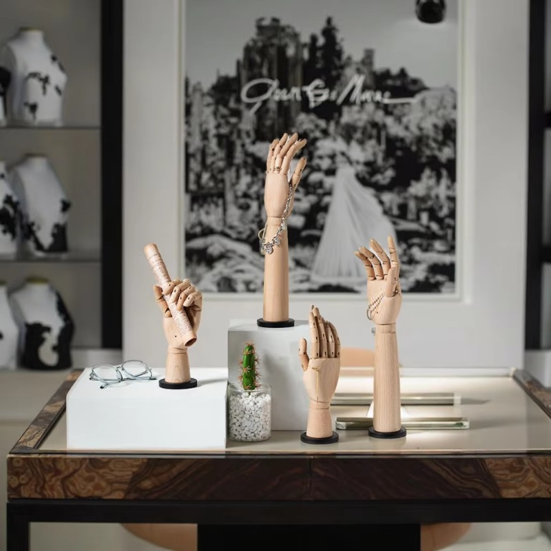 Solid Wood Hand Mannequin Rack - Body Jewelry Stores review and price