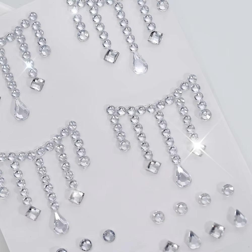 1/5 Sheets Face Jewels Sticker - Body Jewelry Eyebrow review and price